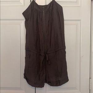 Army green fall lightweight romper